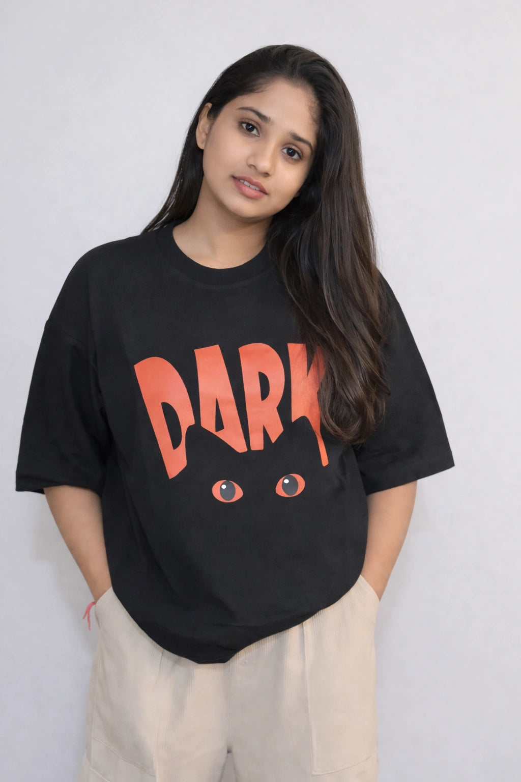 Dark cat Oversized Classic T-Shirt